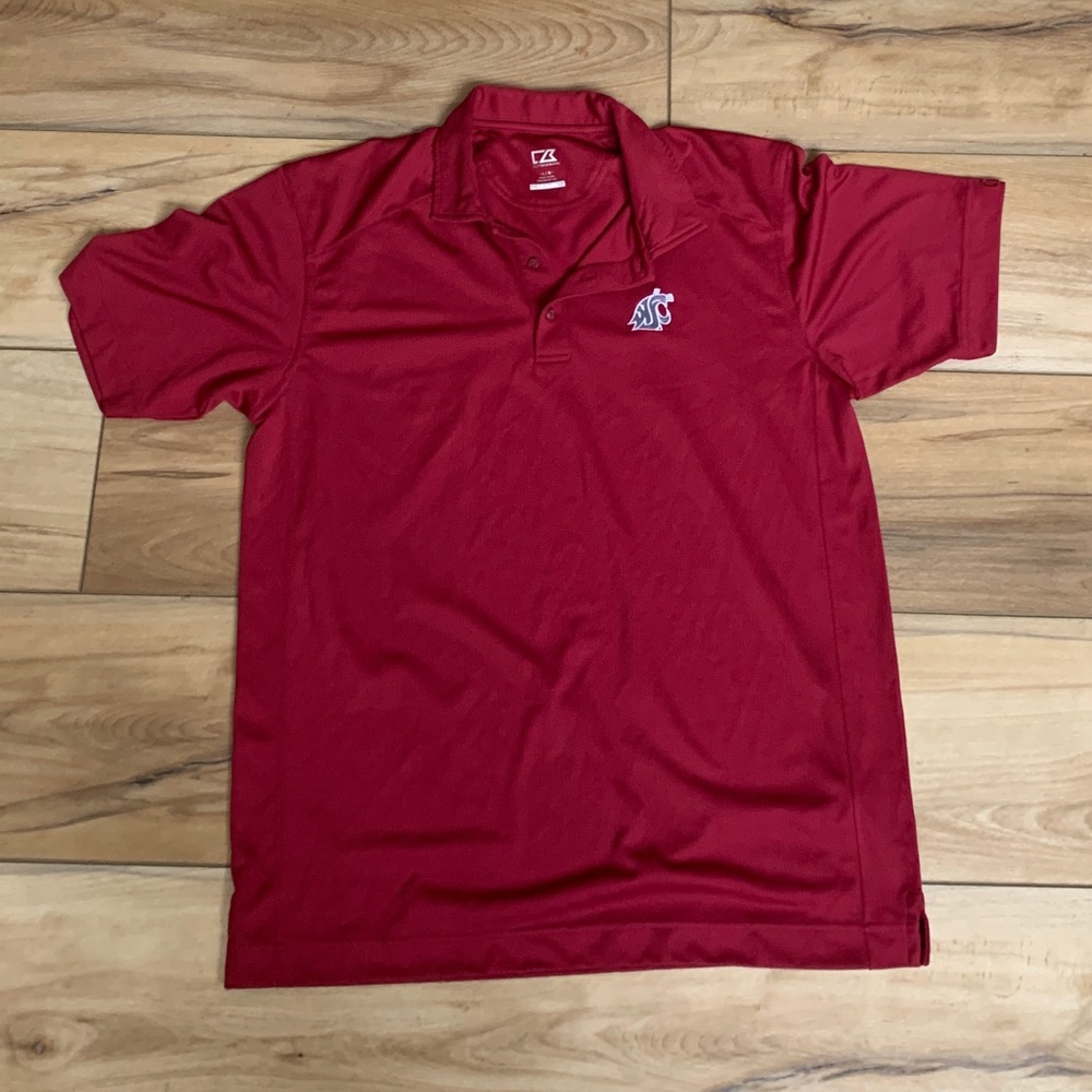Crimson WSU cougars polo (NEVER WORN)